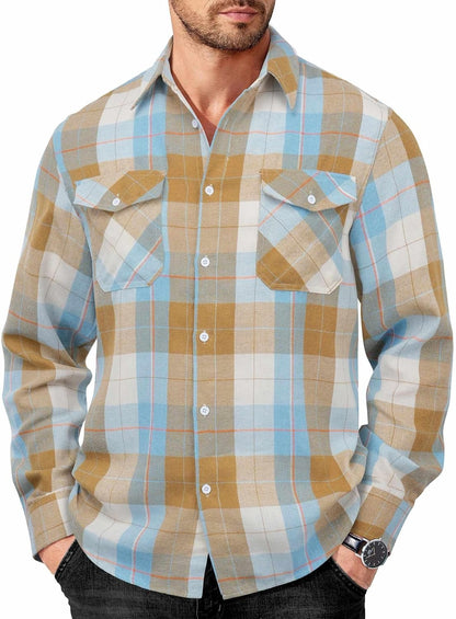 Cotton Shirt Cowboy Work Shirts with Pockets
