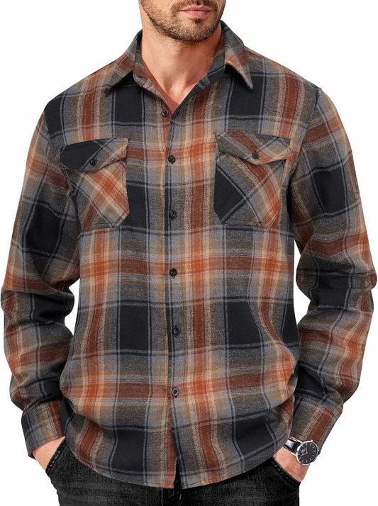 Cotton Shirt Cowboy Work Shirts with Pockets