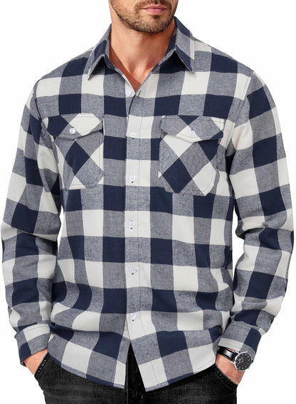 Cotton Shirt Cowboy Work Shirts with Pockets