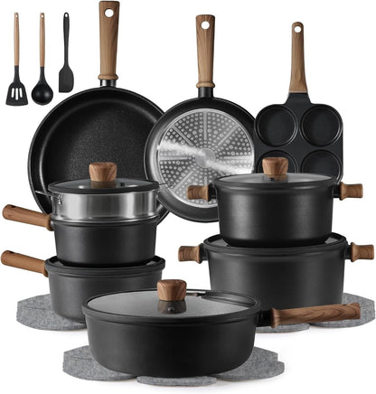 CAROTE 16pcs Pots and Pans Set