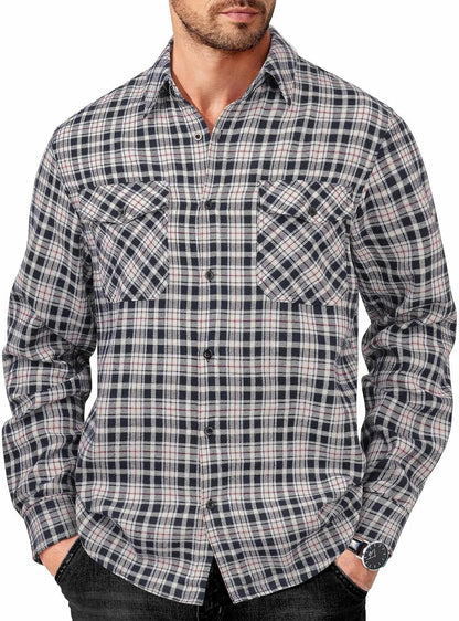 Cotton Shirt Cowboy Work Shirts with Pockets