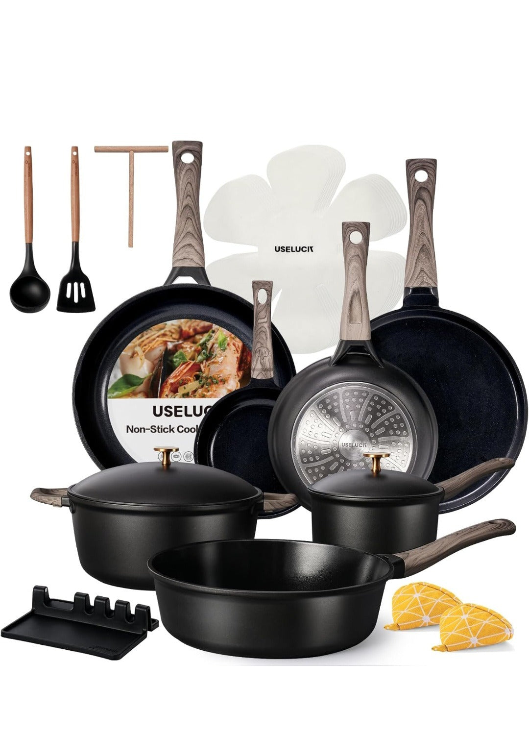 CAROTE 16pcs Pots and Pans Set