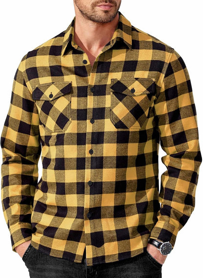 Cotton Shirt Cowboy Work Shirts with Pockets