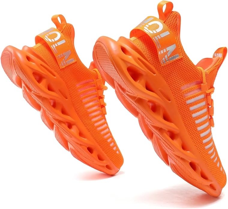GSLMOLN Men's Slip on Breathable Walking Shoes