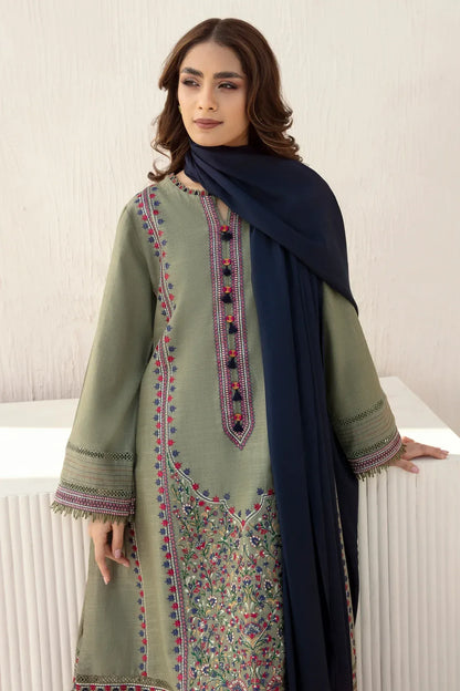 Winter khaddar 3pc Embroidered Winter Suit
