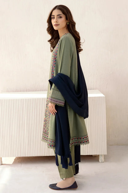 Winter khaddar 3pc Embroidered Winter Suit